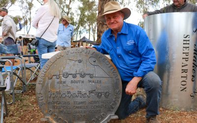 Water cart end depicting Barellan icons launched at Festival